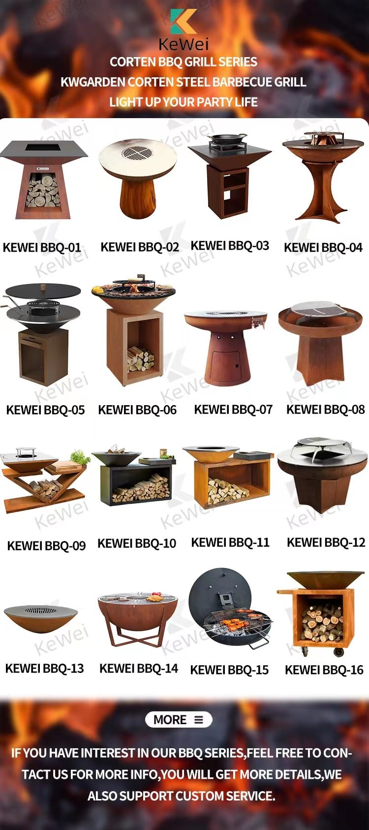 corten steel bbq grill Factory,china,price,manufacturers, suppliers keweicorten