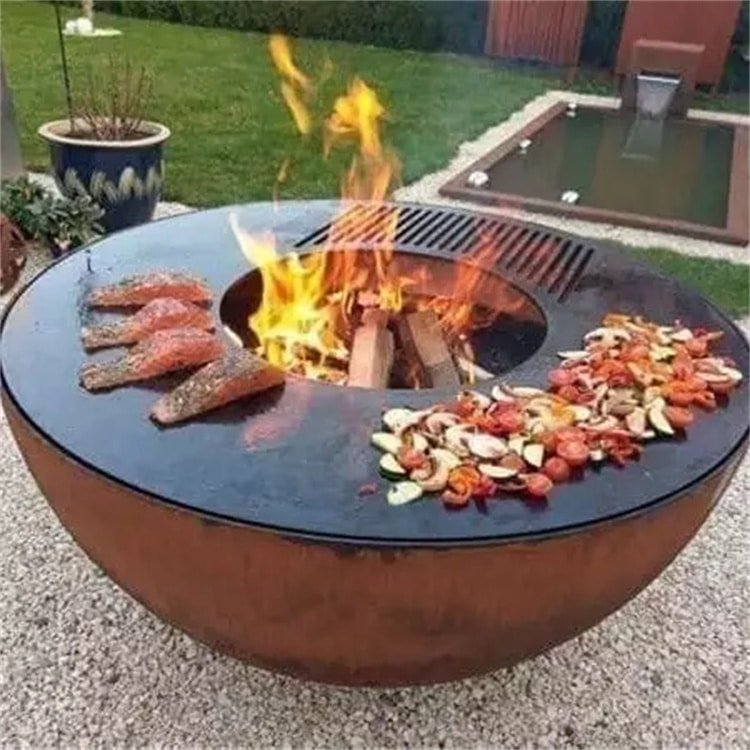 corten barbacoa parrilla personalizada, al por mayor, barato, para la venta, en stock-keweicorten