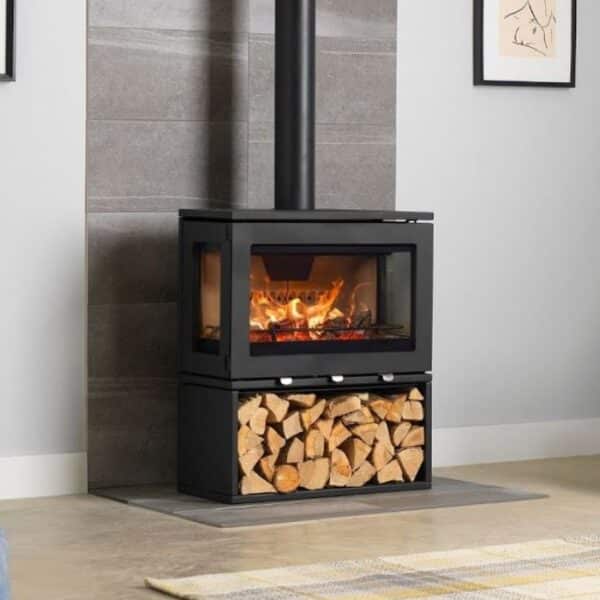 Large Cast Iron Stove Real Fire Fireplace