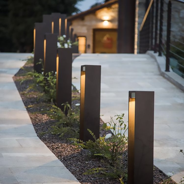 corten steel light pole