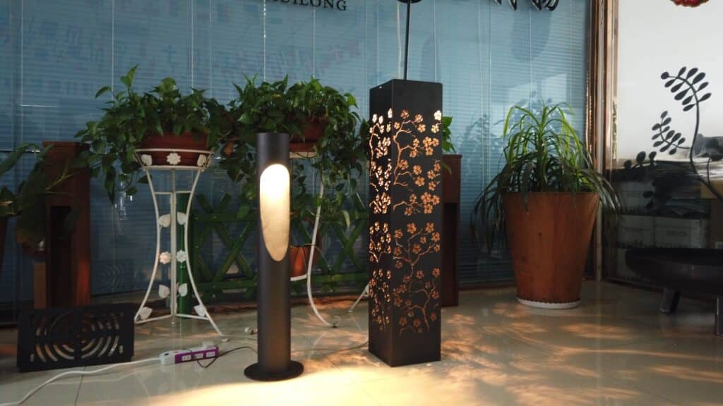 Weathering Steel Lamp Posts