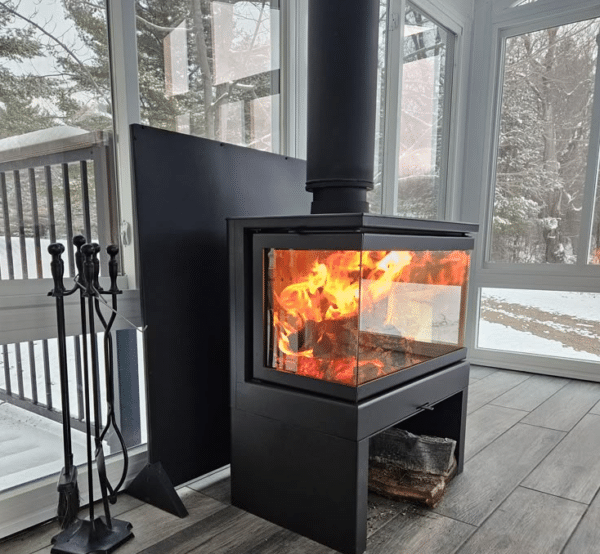 Wood stove for fireplace
