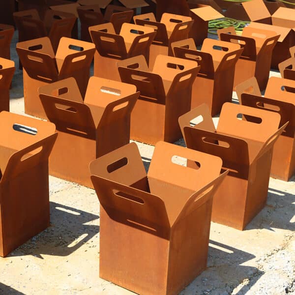 Outdoor Box Corten Steel Cube Planter