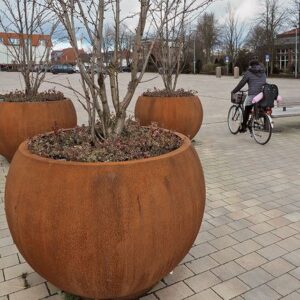 Rust Square Metal Plant Flower Pots