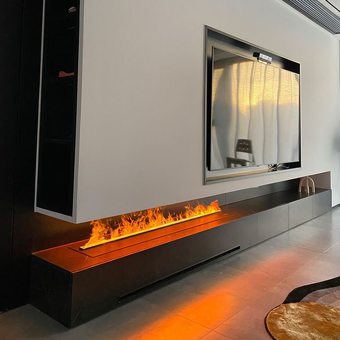 3D Water Steam Fireplace