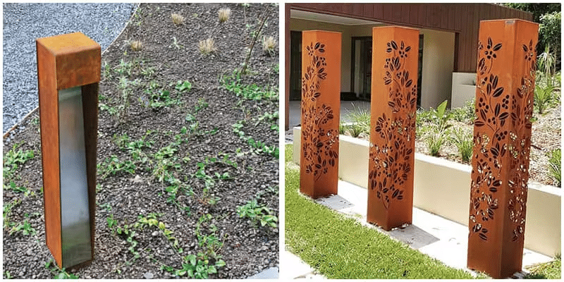  Hotels Corten steel custom outdoor garden lights