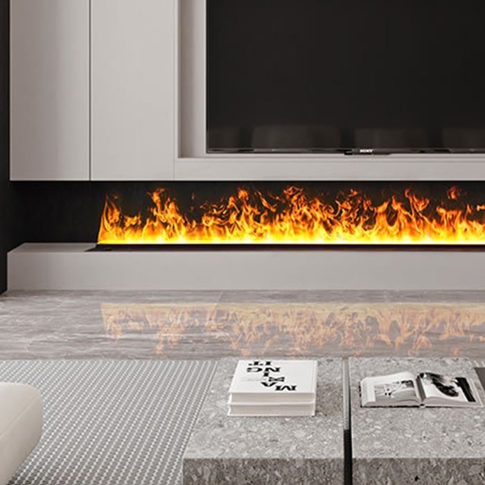 Wall Mounted LED Light Flame Fire Place