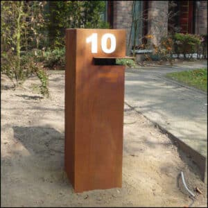 Custom Corten Letter box