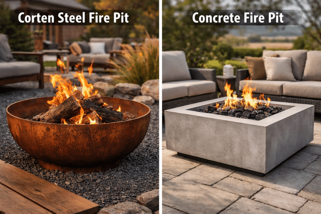 コルテン鋼の焚き火台