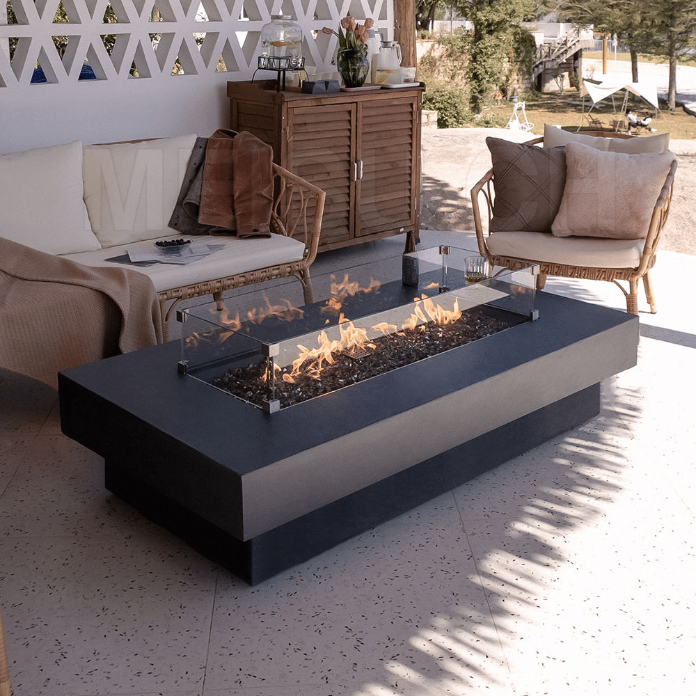 Rectangle Outdoor Fire Pit Table