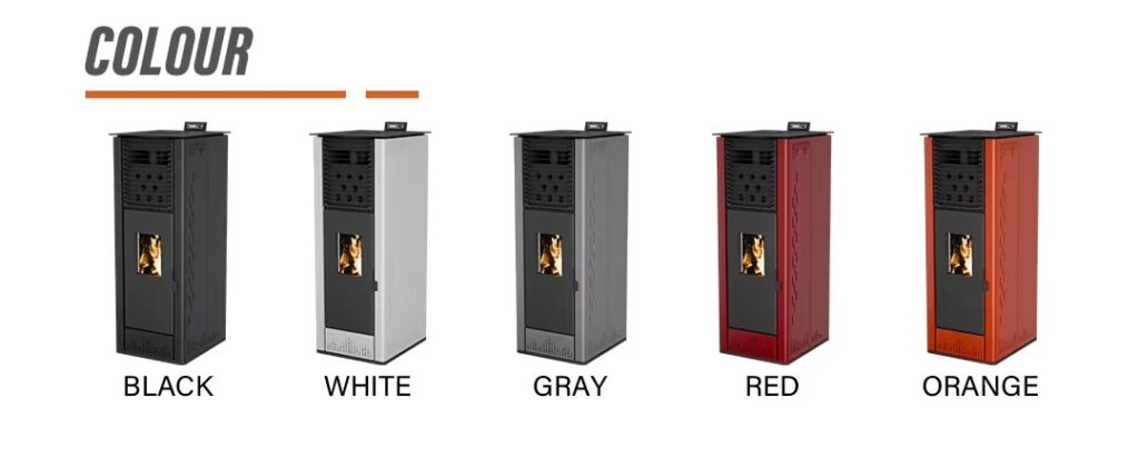 15KW biomass wood pellet stove with touch screen control for home heating