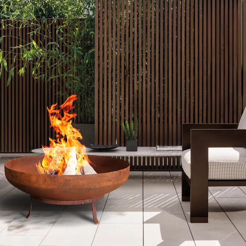 Custom Round Weathering Steel Outdoor Fire Pit Bowl