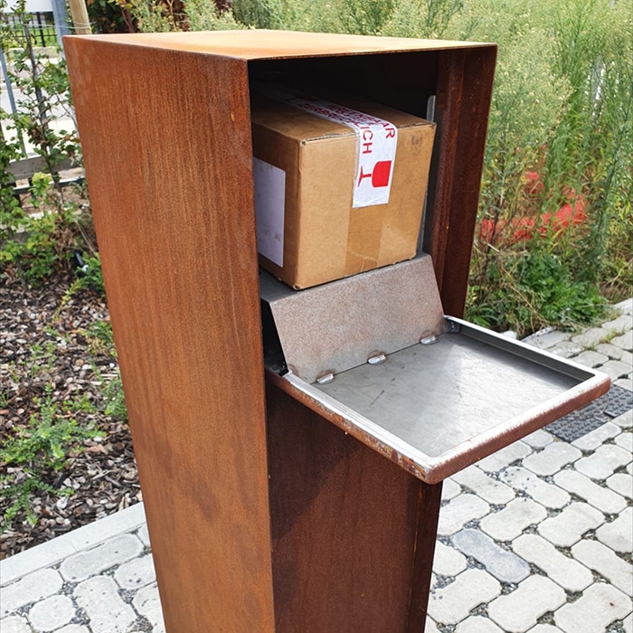 Corten Steel Modern Outdoor Mailbox
