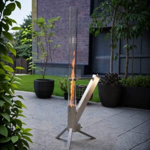 Stainless Steel Rocket Stove with High Flame Glass Tube